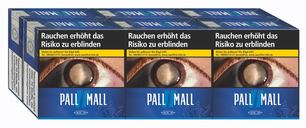 Pall Mall Blue Zigaretten Blau Jumbo - Stange 6x50 Stück - Smokeyz24