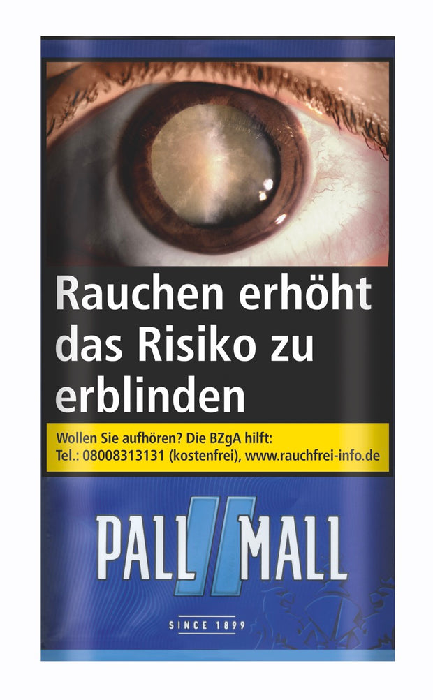 Pall Mall Roll Blue Drehtabak 30g Pouch – Halfzware American Blend Tabak, mild und würzig zum Selbstdrehen