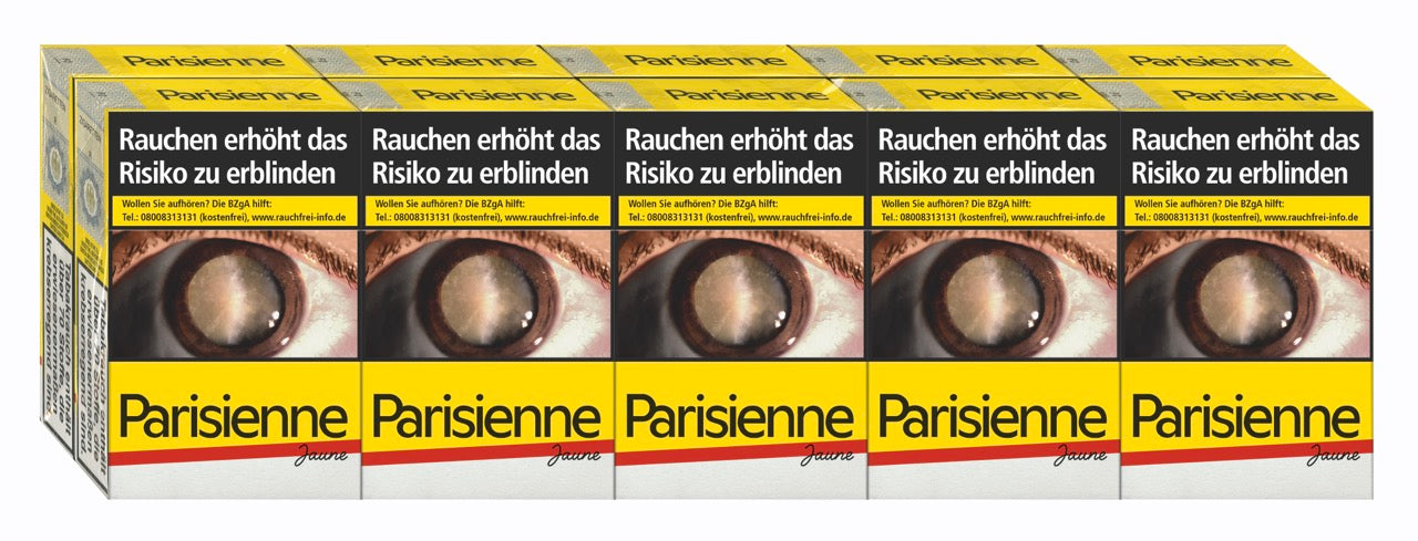 Parisienne Jaune Zigaretten Stange – 10 Schachteln à 20 Stück mit fein-würzigem Aroma