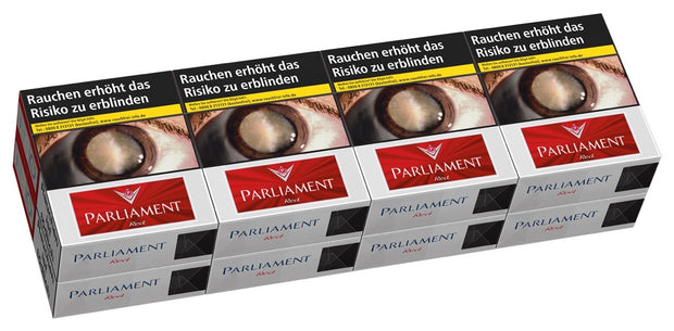 Parliament Red Zigaretten – 3XL-Stange mit 8x31 Stück im klassischen Design