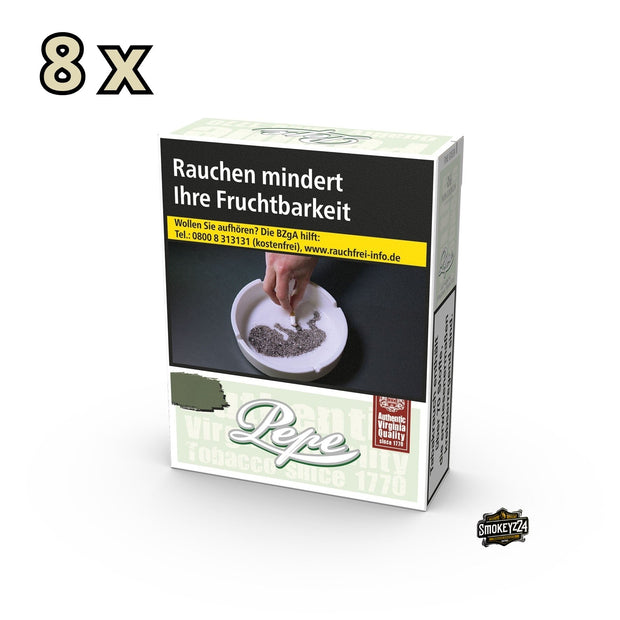 Pepe Fine Green Zigaretten Stange 8x30 – milder Genuss ohne Zusatzstoffe, mit 100 % Virginia-Tabak