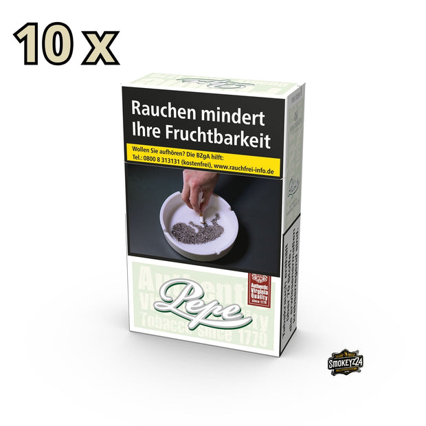 Pepe Fine Green Zigaretten Stange 10x20 – dezente Virginia-Tabakmischung ohne Zusatzstoffe