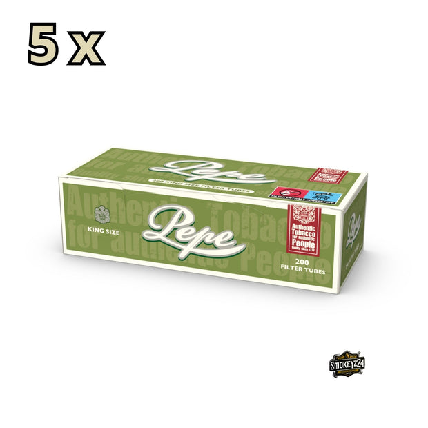 Pepe King Size Filterhülsen 5x200 Stück – Sparpaket Zigarettenhülsen zum Selbststopfen