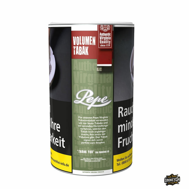 Pepe Rich Green Volumentabak 80g Dose – Stopftabak ohne Zusatzstoffe, 100% Virginia-Tabak