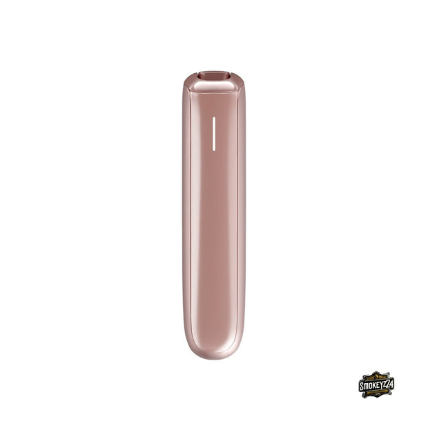 Ploom Aura Rose Gold, frontal, schlanker Tabakerhitzer mit metallic Finish
