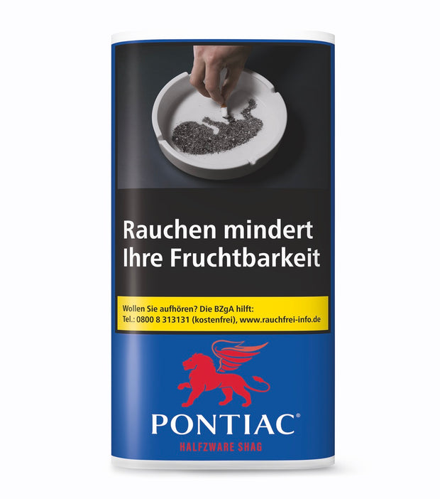 Pontiac Halfzware Shag Drehtabak 30g Wickelbeutel – klassischer Halfzware Feinschnitt mit Virginia- und Kentucky-Tabaken, ideal zum Drehen von Zigaretten
