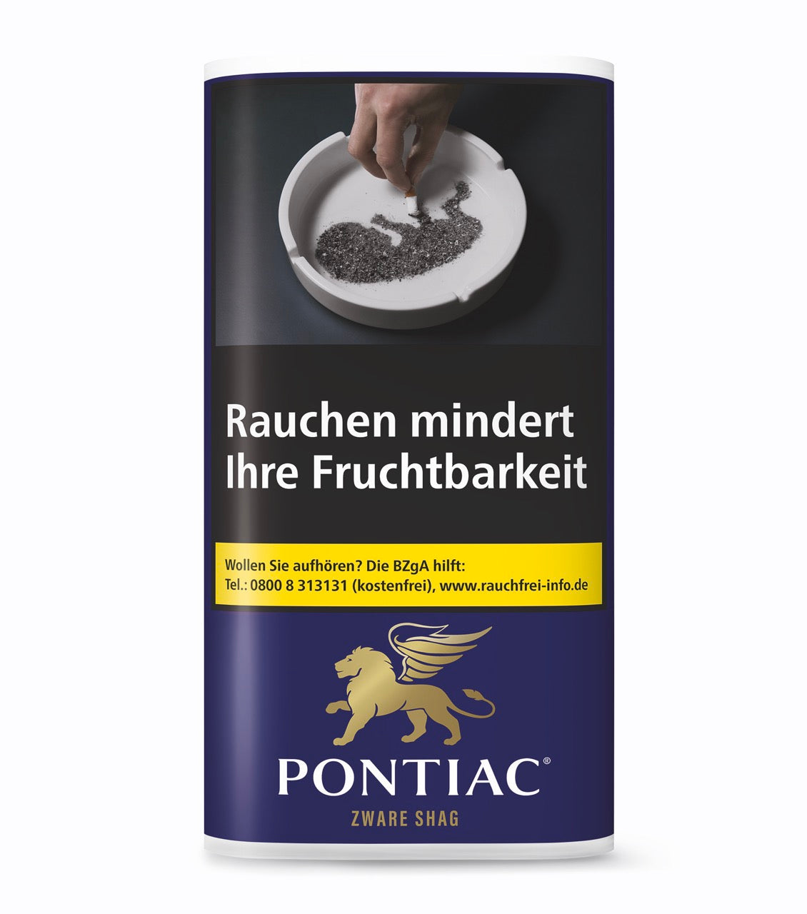 Pontiac Zware Shag Drehtabak 30g Pouch – kräftiger Feinschnitt aus fermentierten südamerikanischen Tabaken und Kentucky, perfekt zum Drehen geeignet