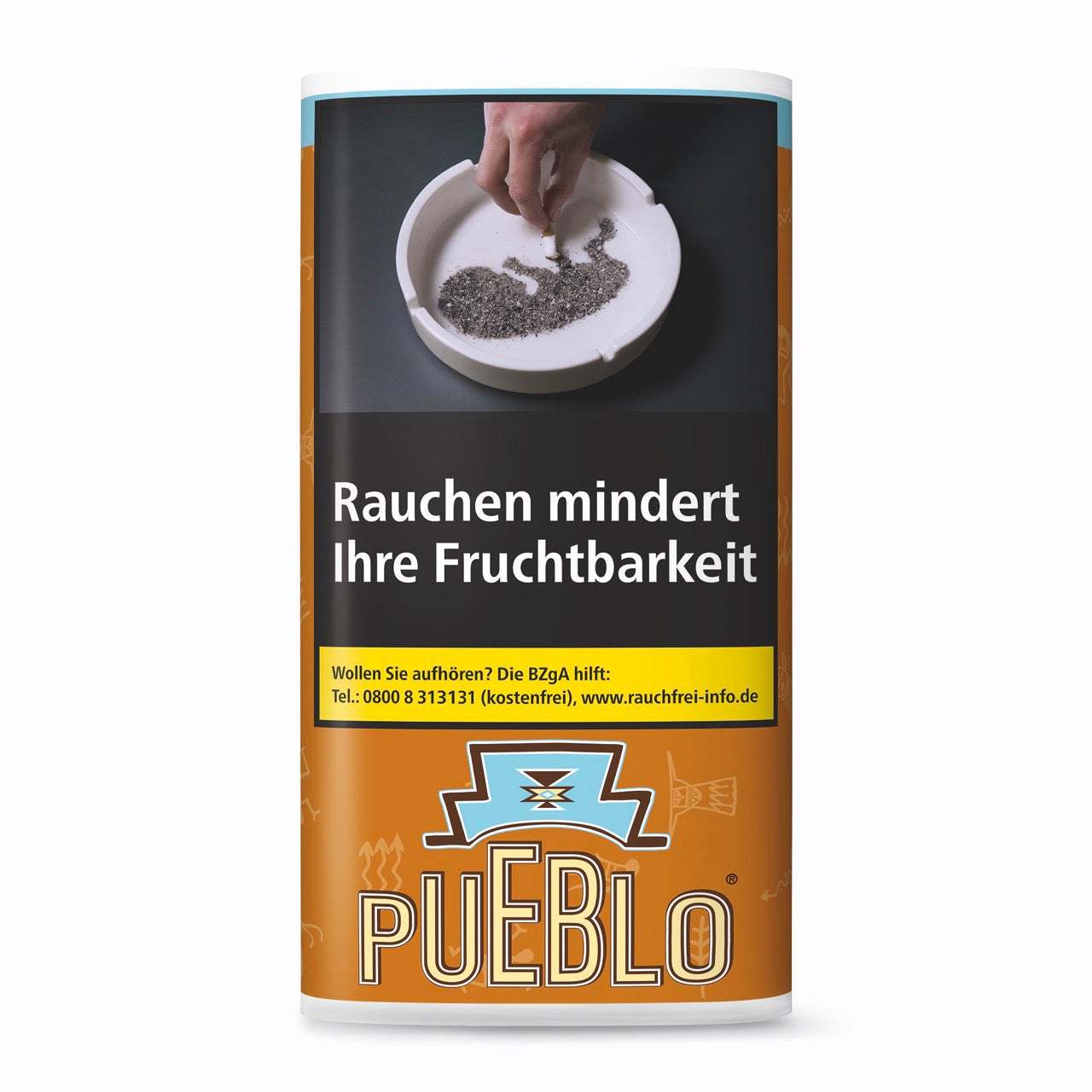 Pueblo Burley Drehtabak orange 30g Pouch – würziger Feinschnitt-Tabak ohne Zusatzstoffe, mit Java- und Burleytabaken