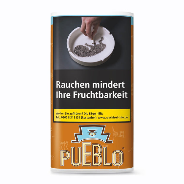 Pueblo Burley Drehtabak orange 30g Pouch – würziger Feinschnitt-Tabak ohne Zusatzstoffe, mit Java- und Burleytabaken
