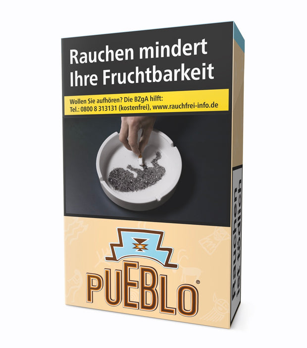 Pueblo Classic Zigaretten 10x20 Stück – Schachtel einzeln links geneigt