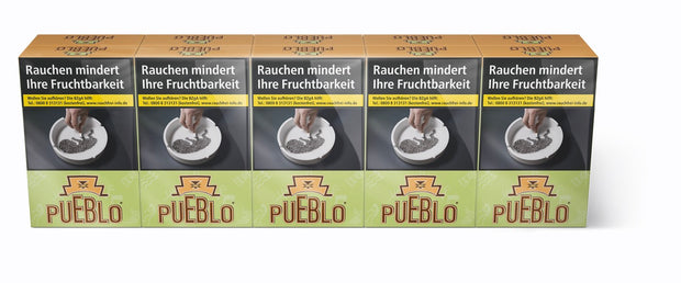 Pueblo Green Zigaretten 10x20 Stück – Stange ohne Zusatzstoffe, 8 mg Teer, 0,8 mg Nikotin. Ausgewogener Geschmack von Pöschl.