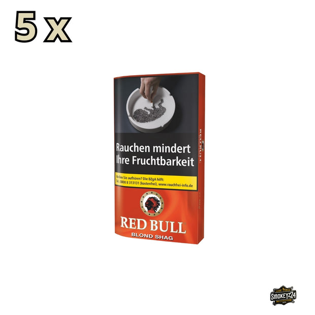 Red Bull Blond Shag 5x40g Drehtabak – Vorratspackung mit fünf Pouches im klassischen Red Bull Design