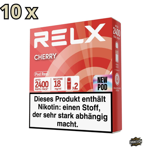 RELX Pod Real Cherry 18mg 10x Sparpaket mit 20 Pods