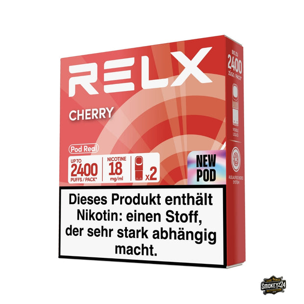 RELX Pod Real Cherry 18mg Verpackung mit Kirsch Pods