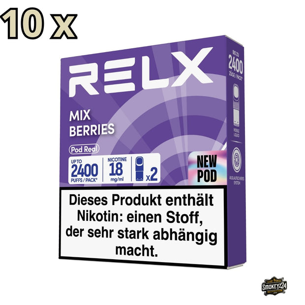 RELX Pod Real Mix Berries 18mg 10x Sparpaket mit 20 Pods