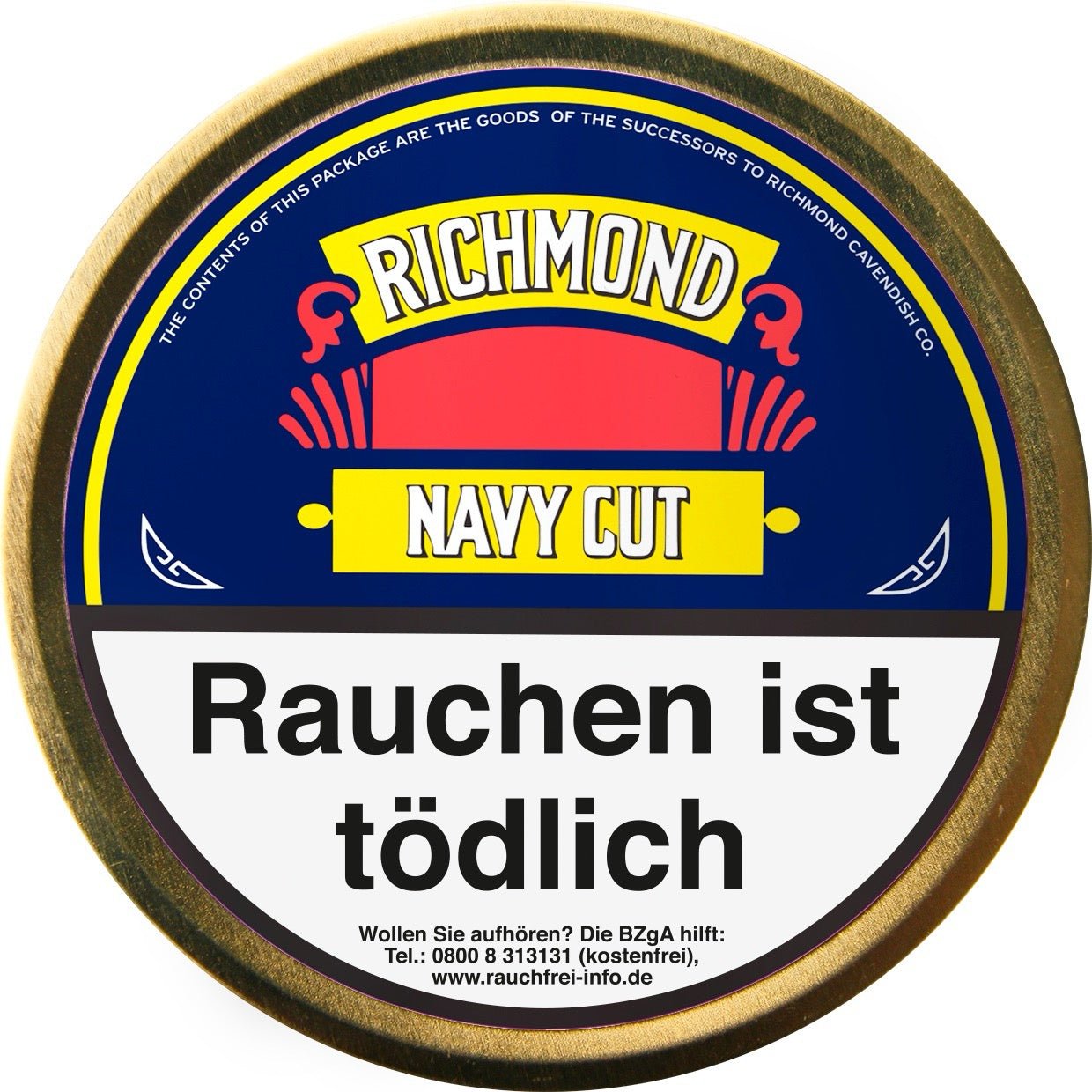 Richmond Navy Cut Flake 50g Dose – klassischer Virginia Flake Pfeifentabak, mild-aromatisch, fruchtig, Scandinavian Tobacco Group