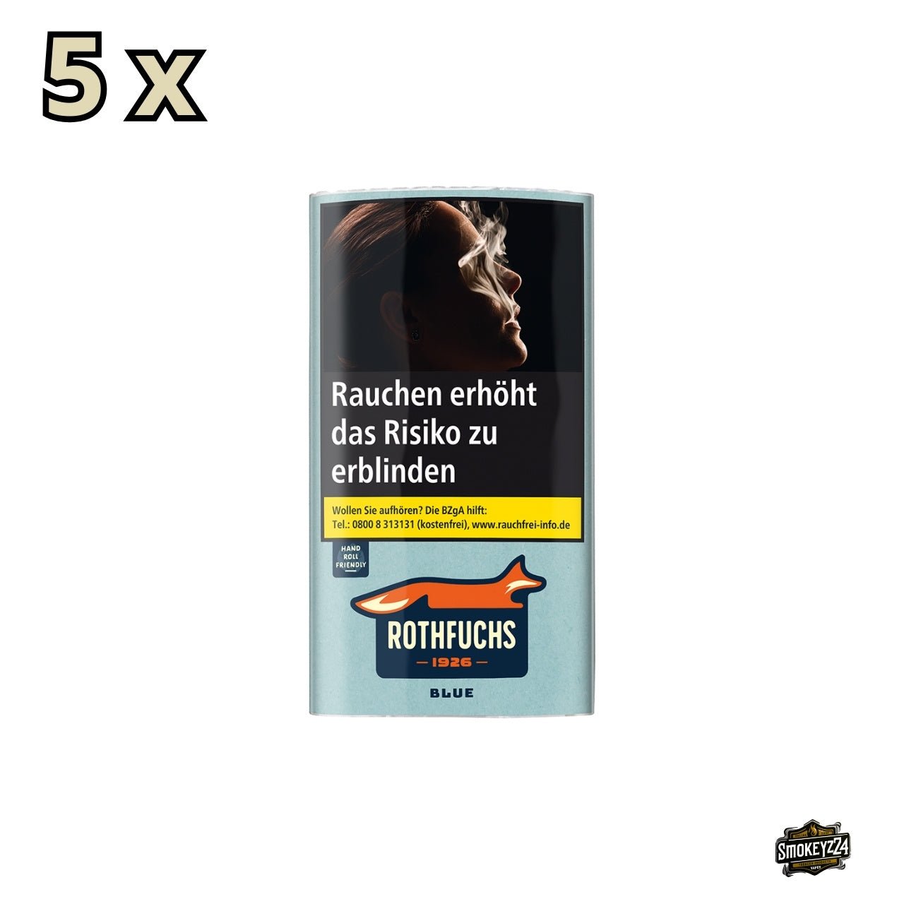 Rothfuchs Blue Drehtabak - 5x30g Pouch - Smokeyz24