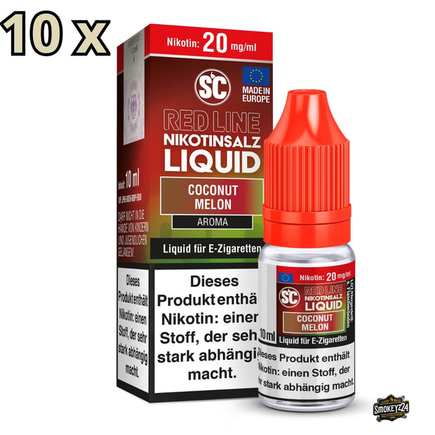 SC Red Line Coconut Melon 20mg Nikotinsalz Liquid - 10x Sparpaket mit Flasche und Verpackung (10x)