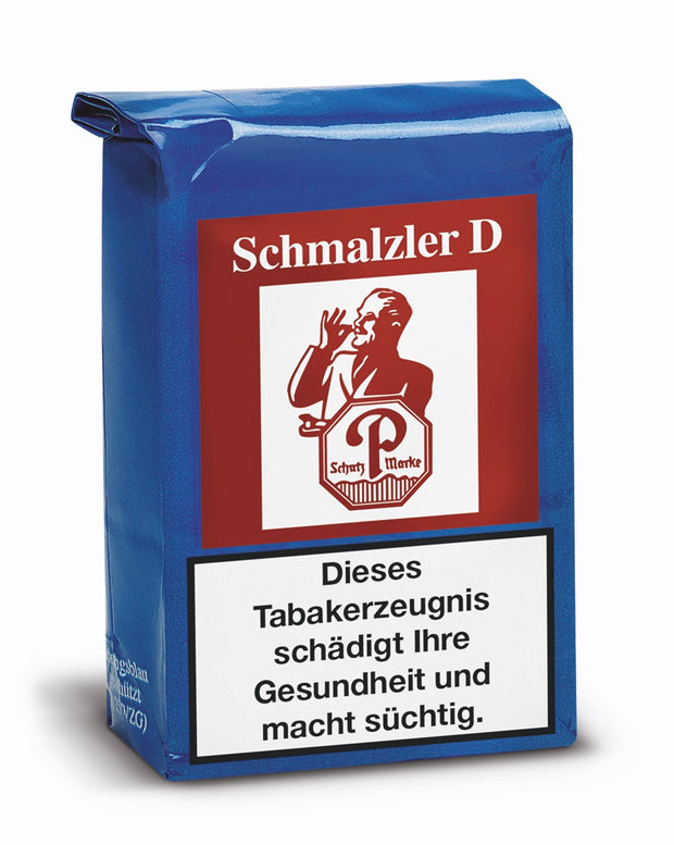Schmalzler D Doppelaroma von Pöschl – intensives, mentholfreies Aromaerlebnis im 100g Blockbeutel für echte Schmalzlerliebhaber.