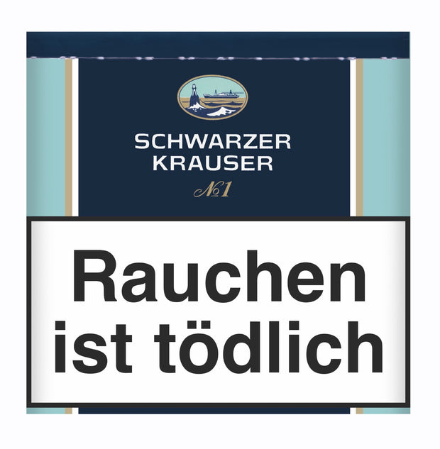 Schwarzer Krauser No.1 Drehtabak 61g Dose frontal – kräftiger, dunkler Tabak ohne Zusätze