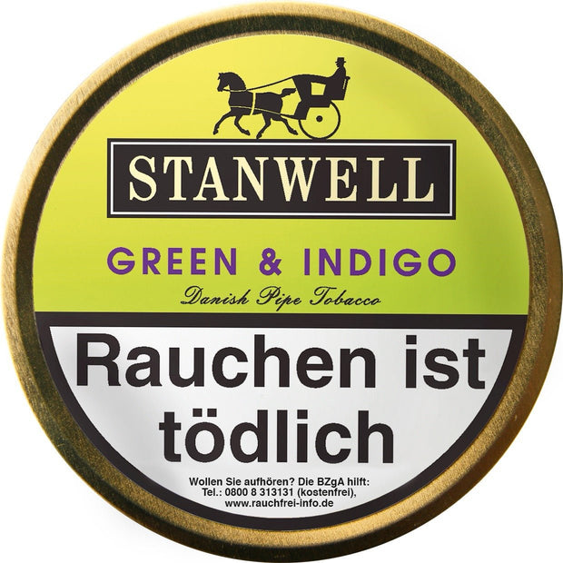 Stanwell Green & Indigo Pfeifentabak 50g – fruchtige Mischung aus Black Cavendish, Virginia, Burley, aromatisiert mit Apfel und schwarzer Johannisbeere