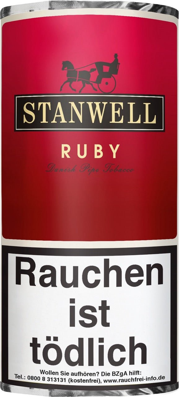 Stanwell Ruby Pfeifentabak 40g Pouch – fruchtiger Tabak mit natürlichem Kirscharoma, milde Würze, ideal für Liebhaber aromatisierter Blends