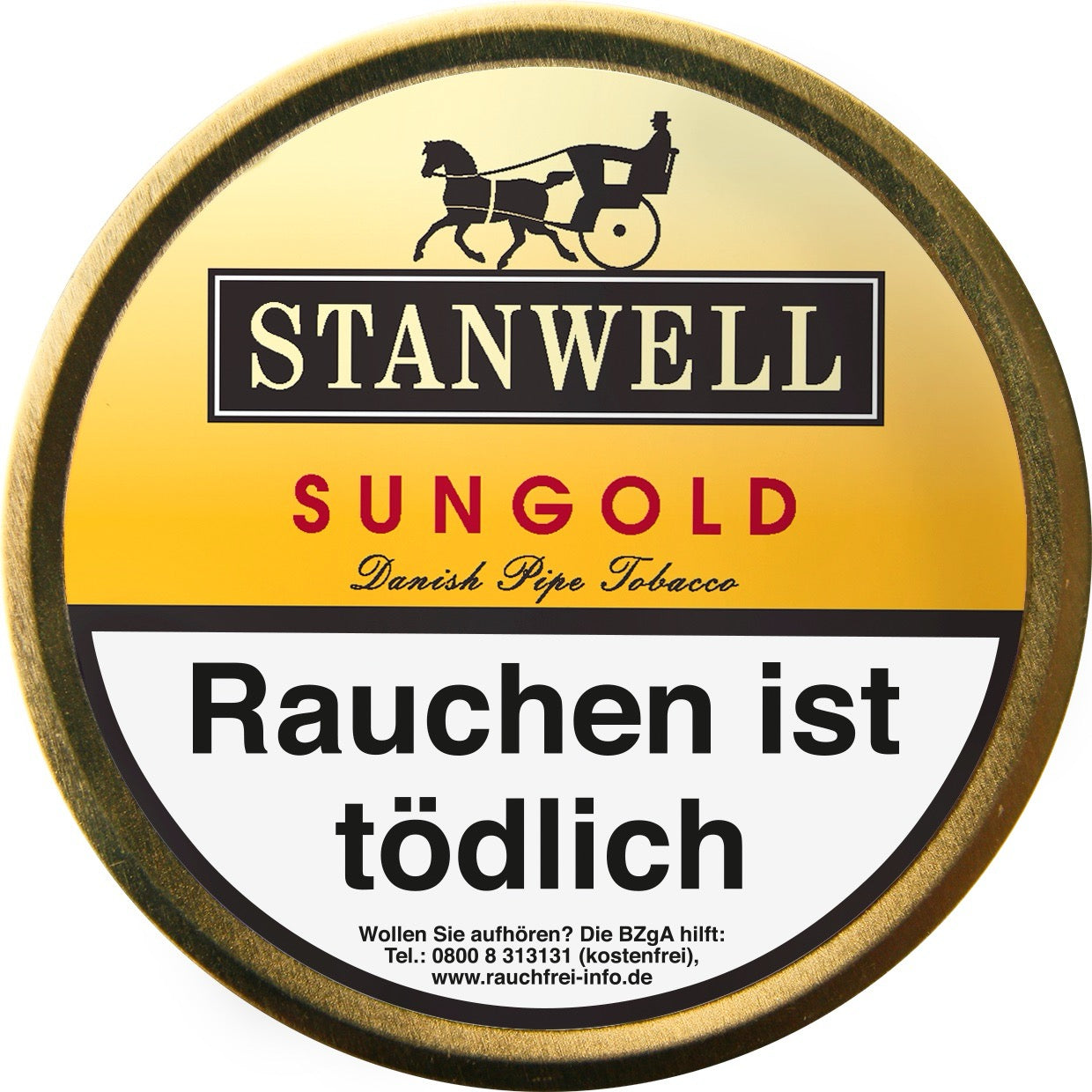 Stanwell Sungold Pfeifentabak 50g Dose – milde Mischung mit Vanille-Aroma, fruchtig-süß, cremig, ideal für Einsteiger und Genießer