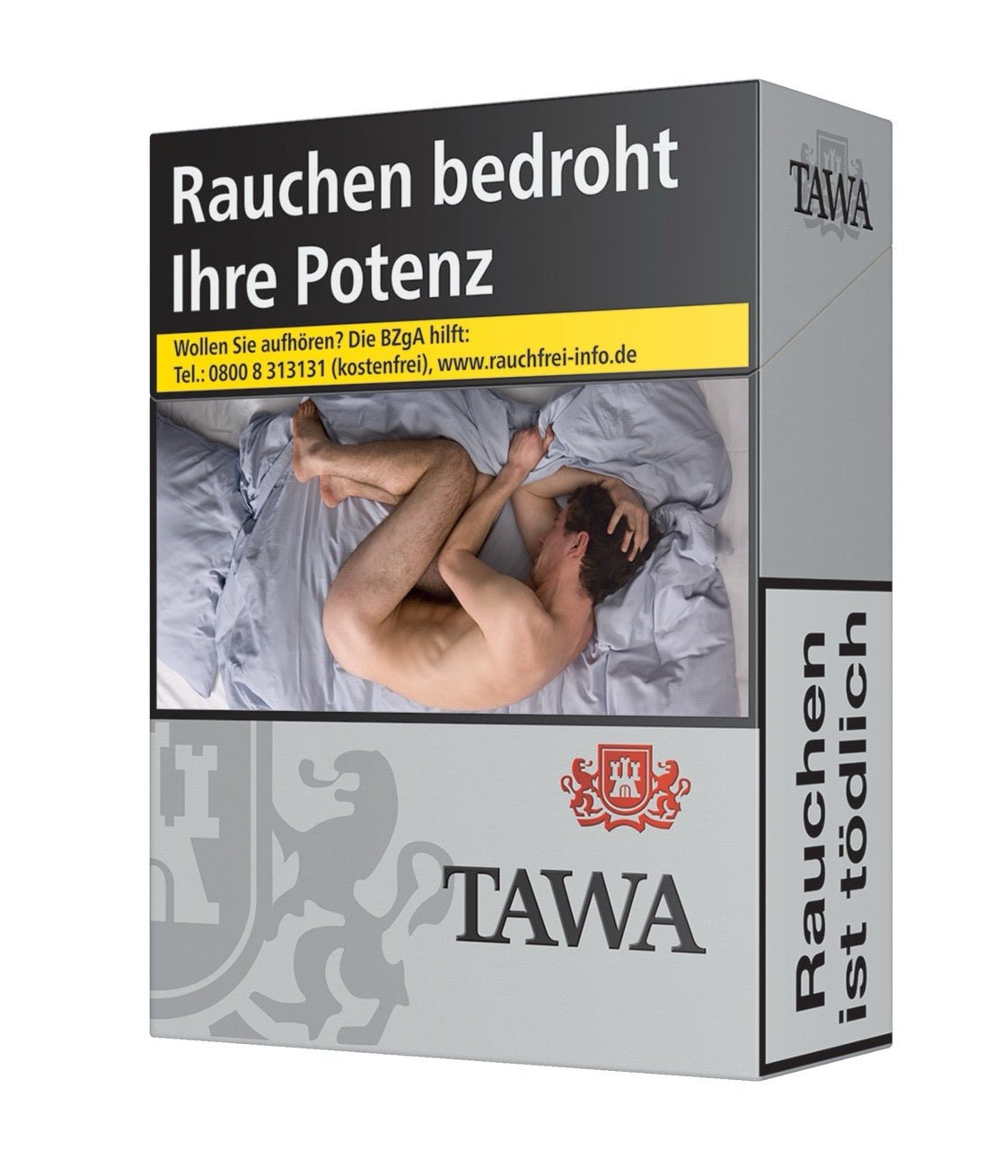 TAWA Silver Zigaretten - King Size Schachtel 27 Stück, Frontansicht