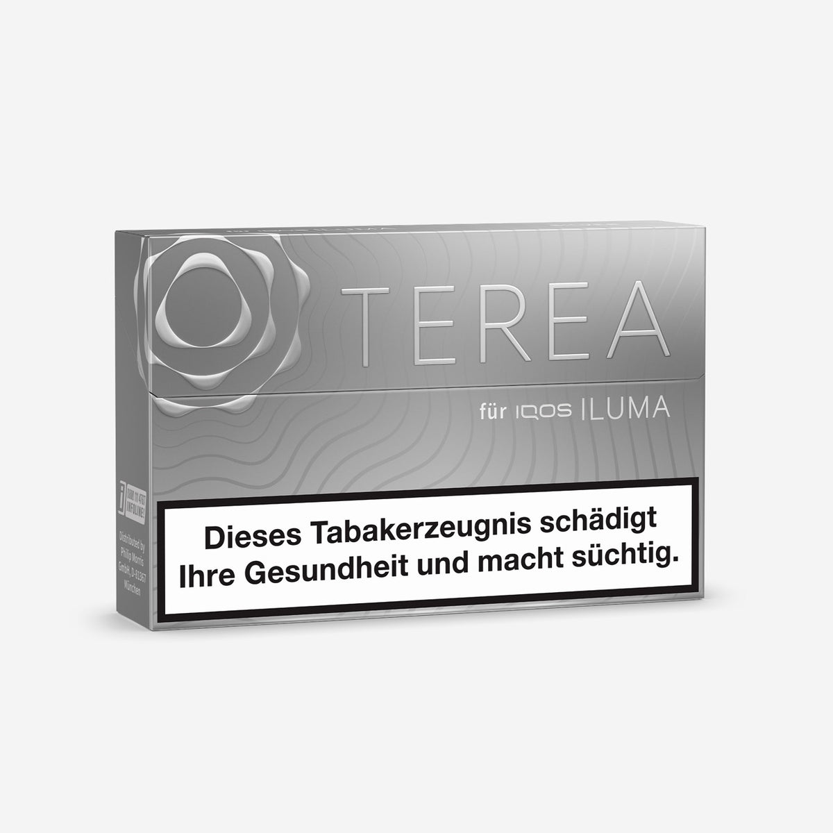 TEREA Silver – geschlossene Schachtel leicht seitlich mit dezentem Design