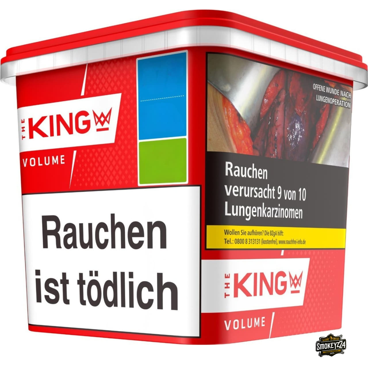 The King Red Volumentabak 280g Mega Box leicht gedreht