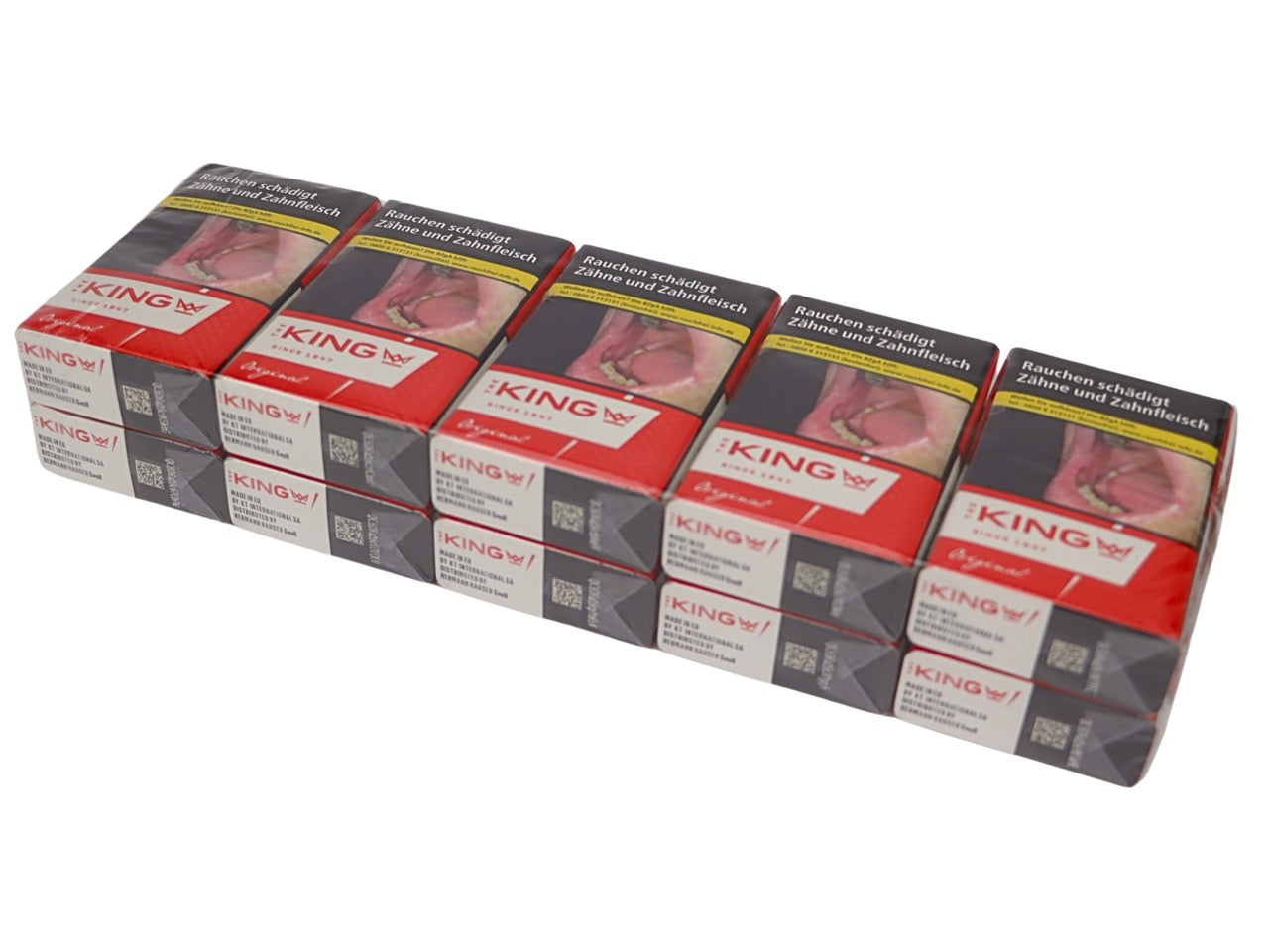 The King Red Zigaretten Stange – 10x20 Stück, American Blend, klassisch rot, international beliebt, King Size