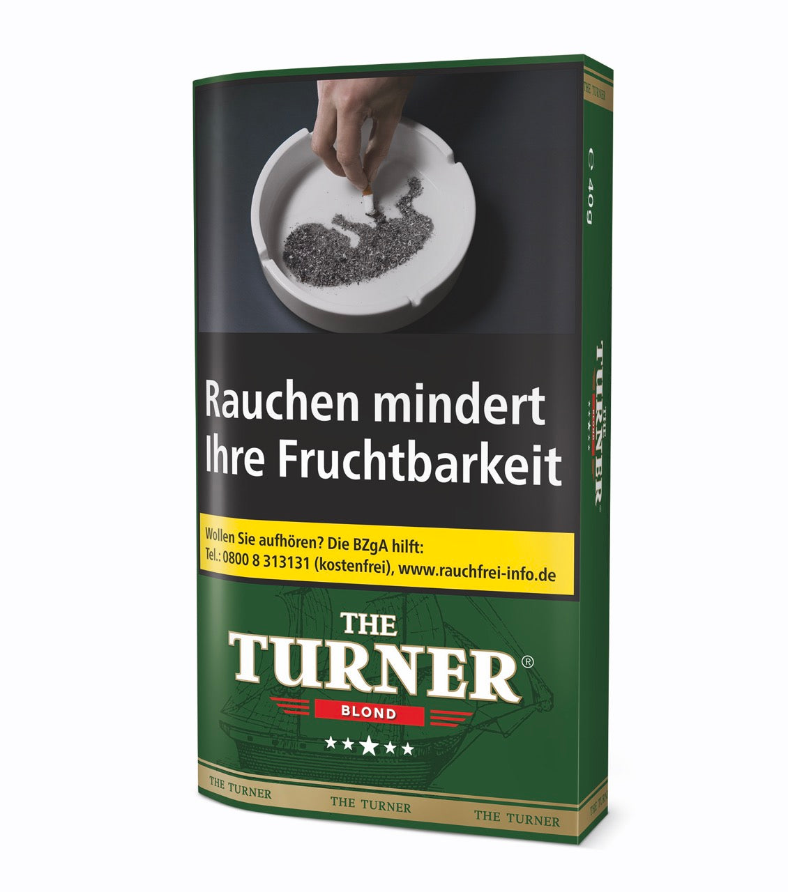 The Turner Blond Drehtabak 40g Pouch – Heller Feinschnitt aus Virginia-Tabak zum Selbstdrehen ohne Zusatzstoffe