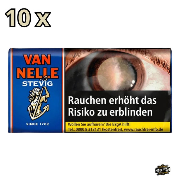 Van Nelle Stevig Drehtabak 10x50g Pouch Gebinde in blauer Verpackung