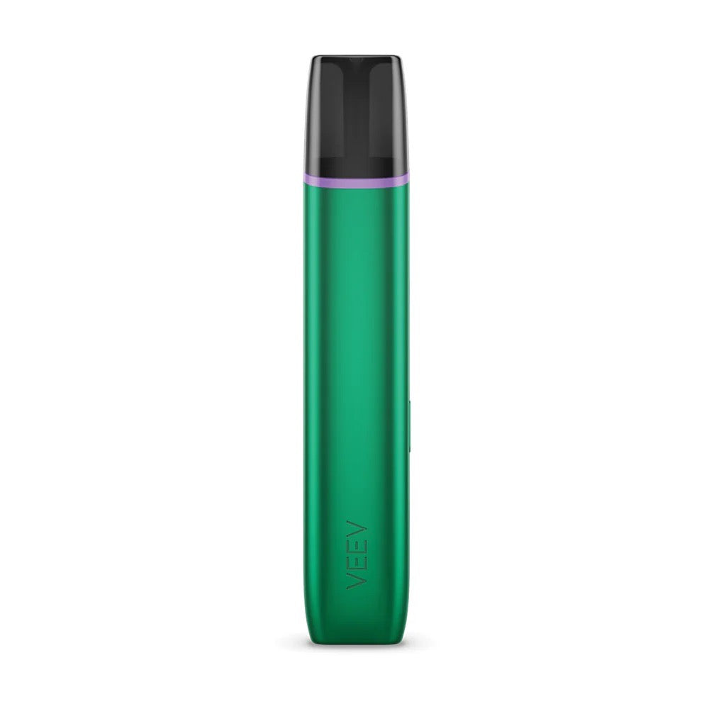 VEEV ONE Freshy Green Gerät, Einzelansicht, modernes Aluminiumgehäuse in frischem Grün, Vape-Pod-System für intensives Dampfen
