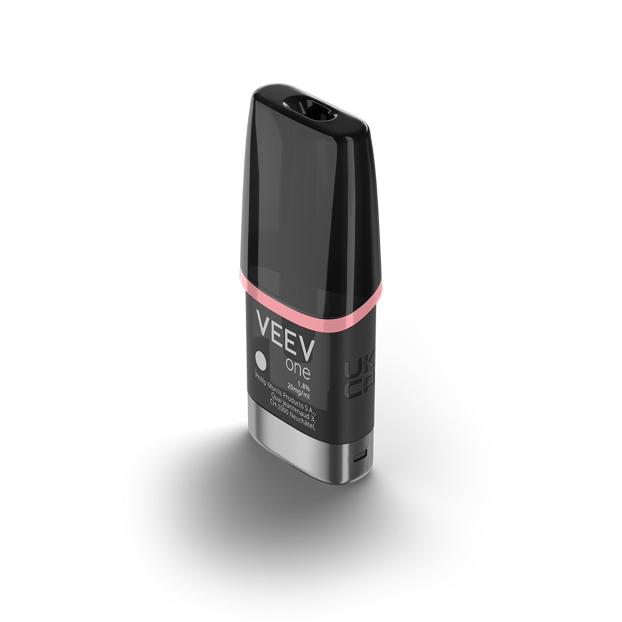 Einzelner VEEV ONE Pod Watermelon – transparenter Pod mit grüner Aromamarkierung