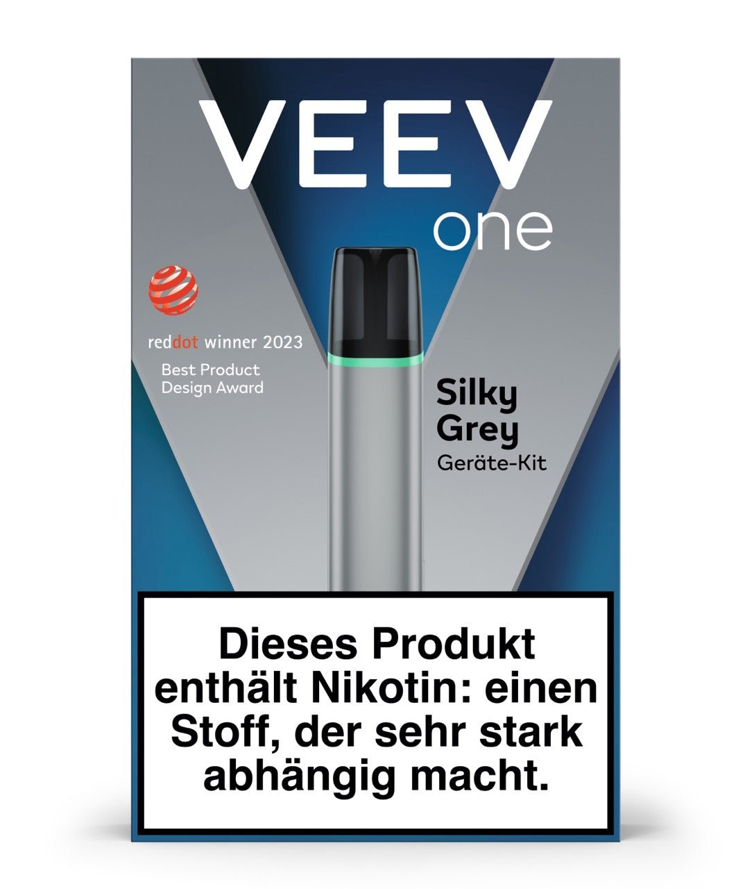 VEEV ONE Gerät Silky Grey - Verpackung Frontansicht