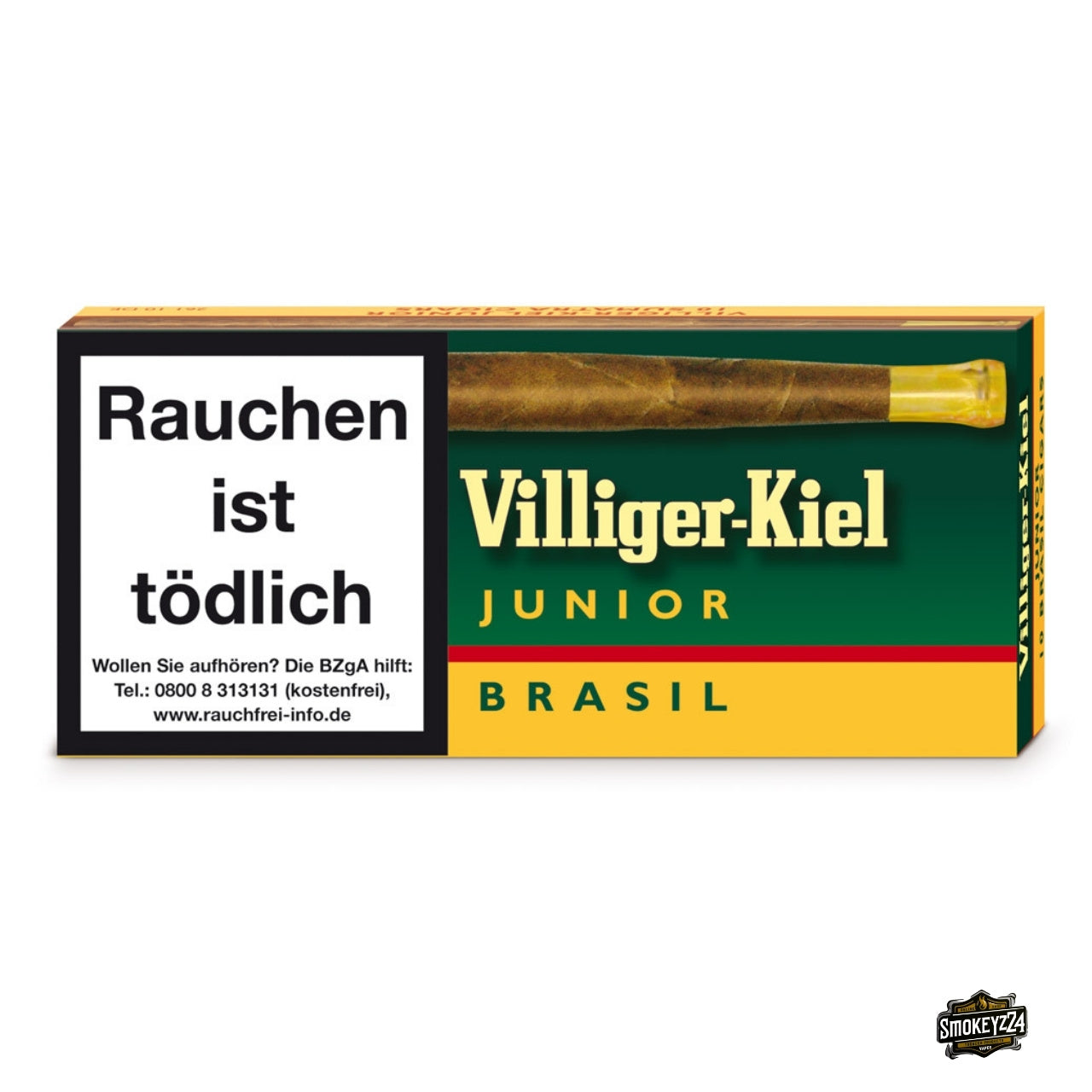 Villiger Kiel Junior Brasil Zigarren – 10er Packung, Schachtel frontal