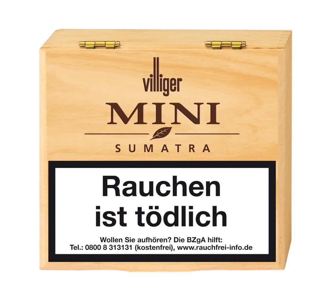 Villiger Mini Sumatra Cigarillos 50er Holzkistchen frontal
