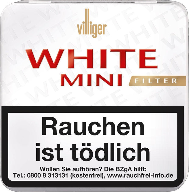 Villiger White Mini Filter Cigarillos 20er Packung frontal