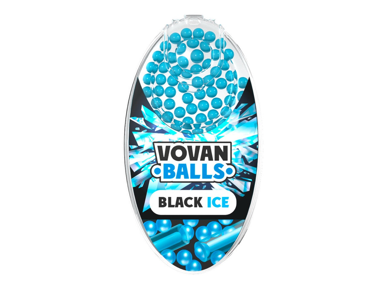 VOVAN Balls Black Ice Sparpaket, Karton und einzelne Aromakugeln-Packung, für Zigarettenfilter