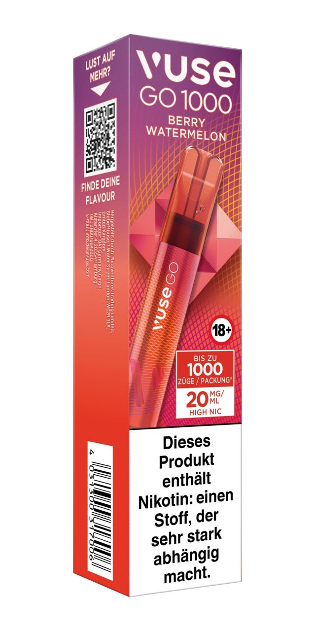 Vuse Go 1000 Berry Watermelon - Vape 20mg - Smokeyz24