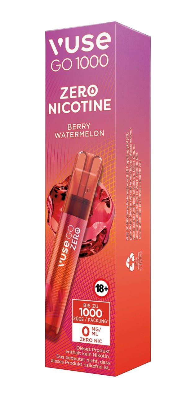 Vuse Go 1000 Berry Watermelon zero - Vape 0mg - nikotinfrei - Smokeyz24