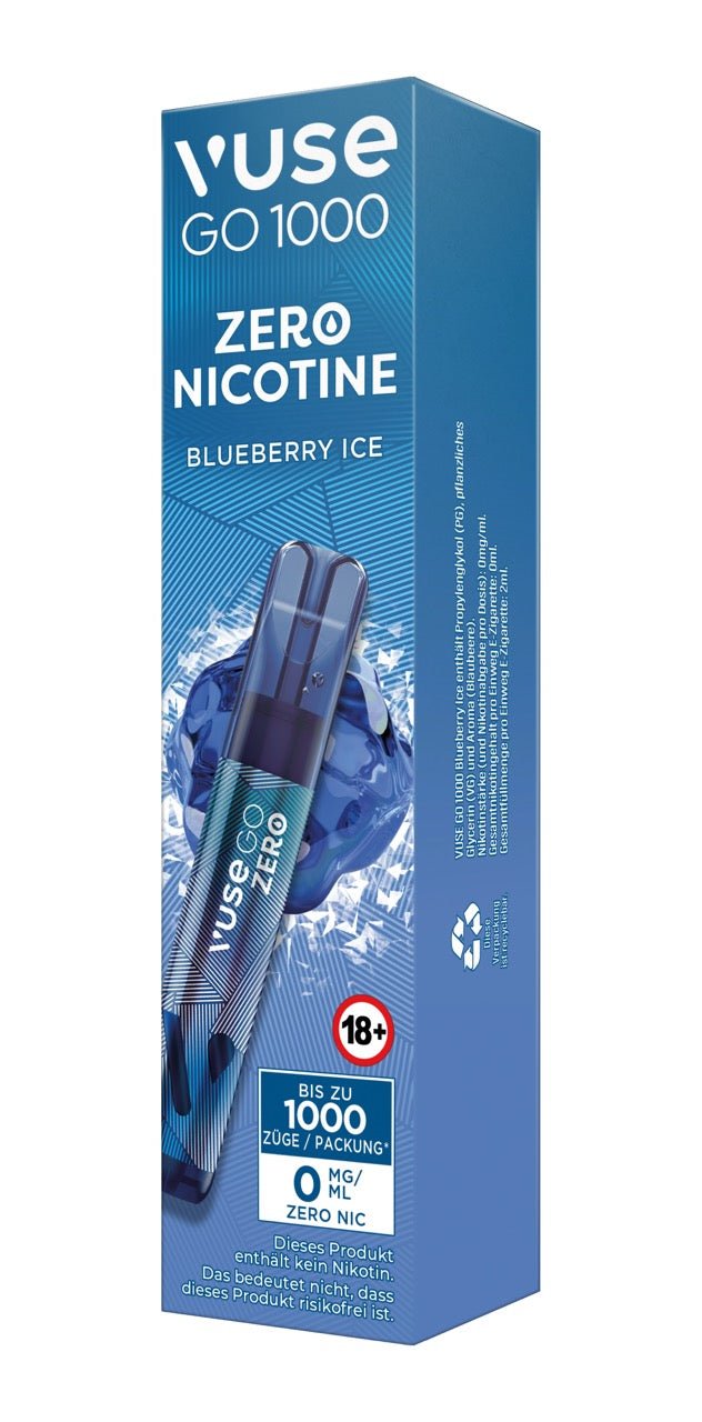 Vuse Go 1000 Blueberry Ice Zero - Vape 0mg - Smokeyz24
