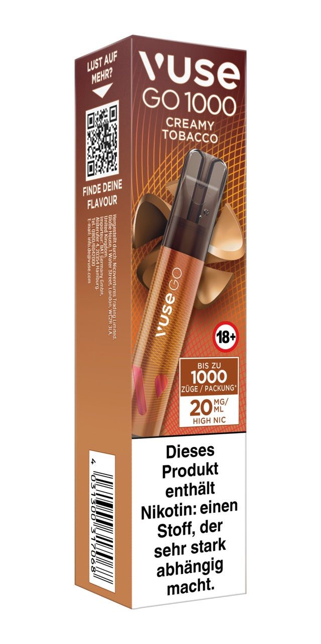 Vuse Go 1000 Creamy Tobacco - Vape 20mg - Smokeyz24