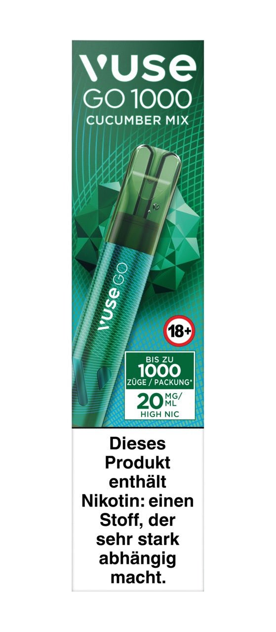 Vuse Go 1000 Cucumber Mix - Vape 20mg - Gurke - Smokeyz24
