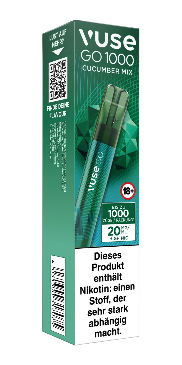Vuse Go 1000 Cucumber Mix - Vape 20mg - Gurke - Smokeyz24