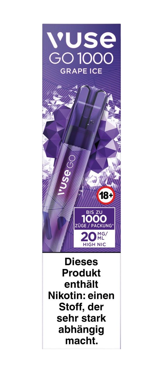 Vuse Go 1000 Grape Ice - Vape 20mg - Traube - Smokeyz24