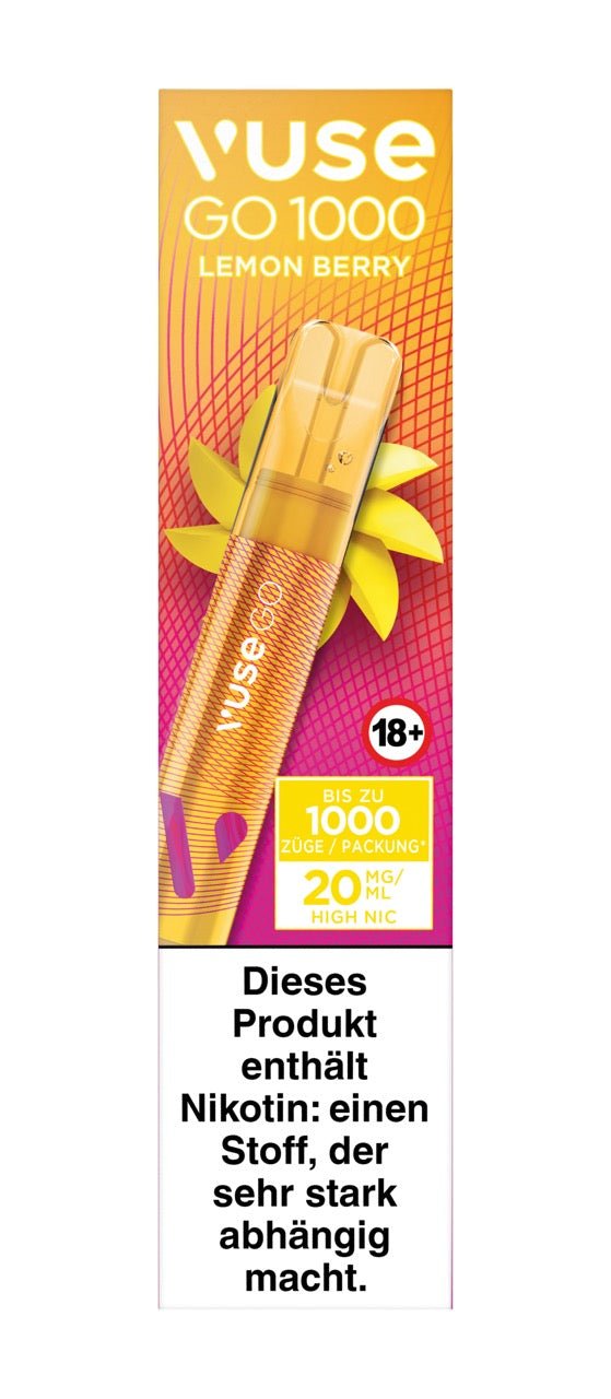 Vuse Go 1000 Lemon Berry - Vape 20mg - Zitrone / Beeren - Smokeyz24