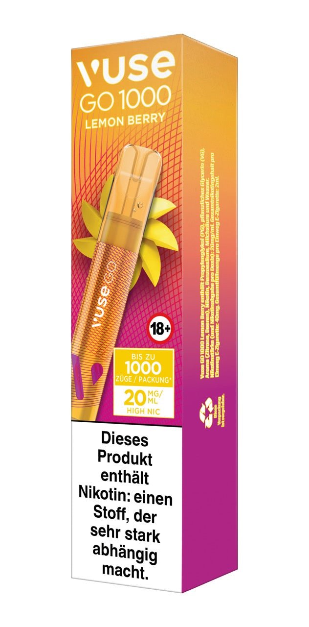 Vuse Go 1000 Lemon Berry - Vape 20mg - Zitrone / Beeren - Smokeyz24