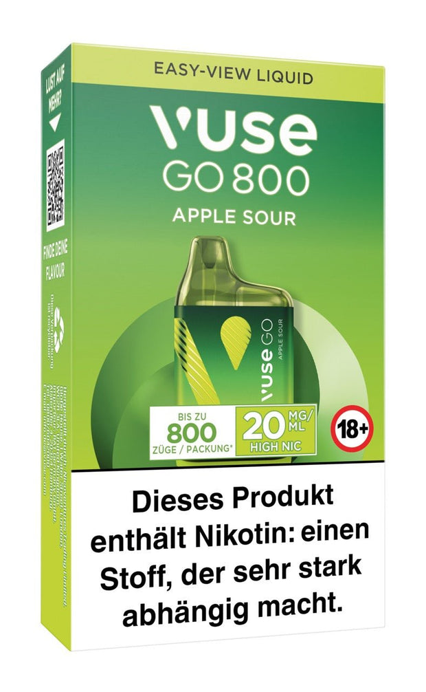 Vuse Go 800 Apple Sour Box - Vape 20mg - Smokeyz24